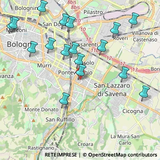 Mappa Via Cagliari, 40139 Bologna BO, Italia (2.57588)