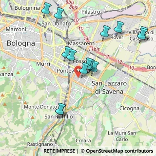 Mappa Via Cagliari, 40139 Bologna BO, Italia (2.13857)