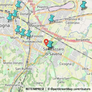 Mappa Via Alberto Dallolio, 40139 Bologna BO, Italia (2.96182)