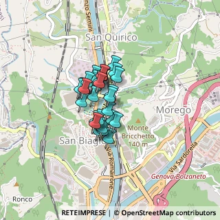 Mappa Via da Serro a Morego, 16163 Genova GE, Italia (0.25333)