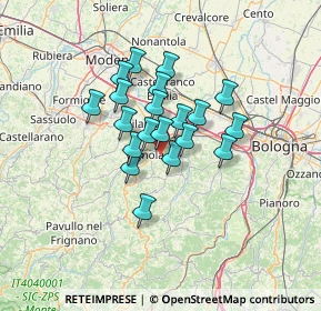 Mappa Via Puglie, 41056 Savignano Sul Panaro MO, Italia (9.5615)