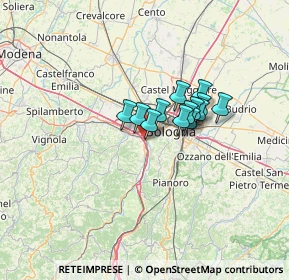 Mappa Via Calzavecchio, 40033 Bologna BO, Italia (8.13923)