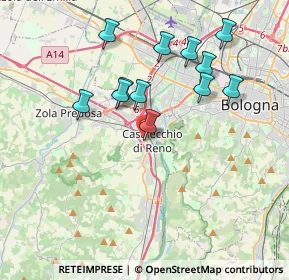 Mappa Via Calzavecchio, 40033 Bologna BO, Italia (3.60167)