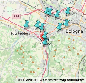 Mappa Via Calzavecchio, 40033 Bologna BO, Italia (3.38182)