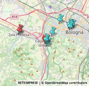Mappa Via Alessandro Volta, 40033 Casalecchio di Reno BO, Italia (3.34182)