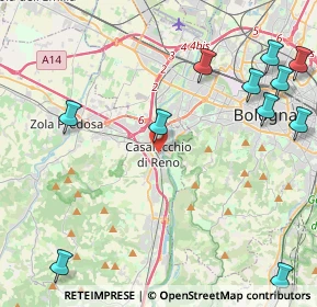 Mappa Via Alessandro Volta, 40033 Casalecchio di Reno BO, Italia (5.87091)