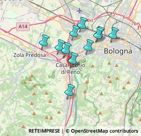 Mappa Via Alessandro Volta, 40033 Casalecchio di Reno BO, Italia (3.05636)