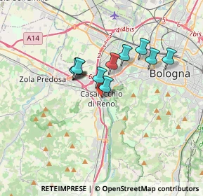 Mappa Via Alessandro Volta, 40033 Casalecchio di Reno BO, Italia (2.69182)