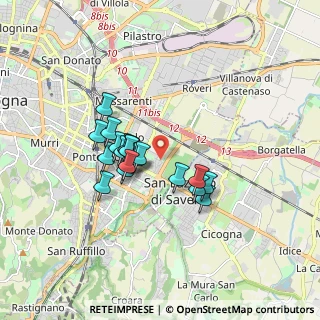 Mappa Via Carlo Carli, 40139 Bologna BO, Italia (1.3295)