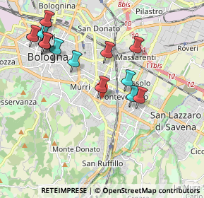 Mappa Via Giuseppe Dagnini, 40137 Bologna BO, Italia (2.10571)