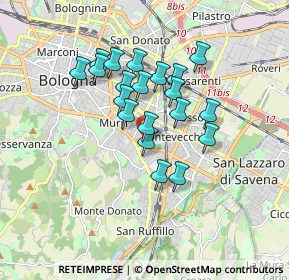 Mappa Via Giuseppe Dagnini, 40137 Bologna BO, Italia (1.396)