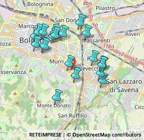 Mappa Via Giuseppe Dagnini, 40137 Bologna BO, Italia (1.7715)