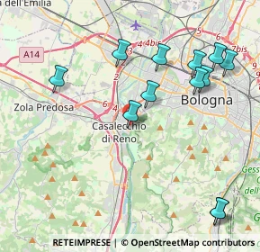 Mappa Via Don Luigi Gnocchi, 40033 Casalecchio di Reno BO, Italia (4.64333)