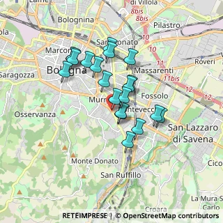 Mappa Via Murri, 40137 Bologna BO, Italia (1.4465)
