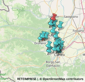 Mappa 12020 Villar San Costanzo CN, Italia (10.564)