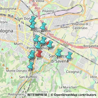 Mappa Via Mario Longhena, 40139 Bologna BO, Italia (1.54857)
