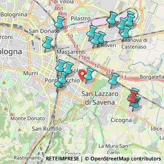 Mappa Via Mario Longhena, 40139 Bologna BO, Italia (2.351)