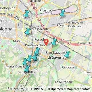 Mappa Via Mario Longhena, 40139 Bologna BO, Italia (2.28727)