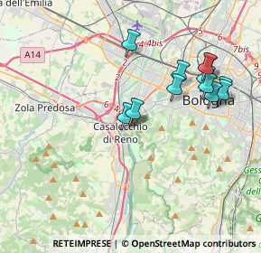 Mappa Via Don Gnocchi, 40033 Casalecchio di Reno BO, Italia (3.87417)