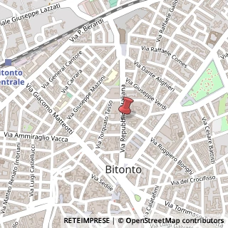 Mappa Via Repubblica Italiana,  58, 70032 Bitonto, Bari (Puglia)