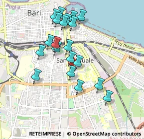 Mappa Via Giuseppe Zanardelli, 70124 Bari BA, Italia (0.943)