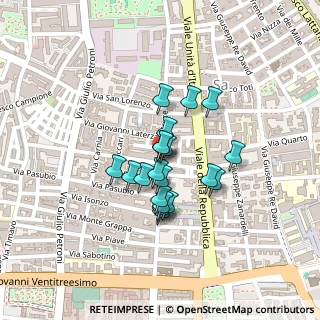 Mappa Via Monfalcone, 70124 Bari BA, Italia (0.1605)