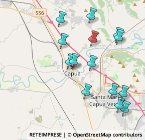 Mappa Via Riviera Casilina, 81043 Capua CE, Italia (4.44357)