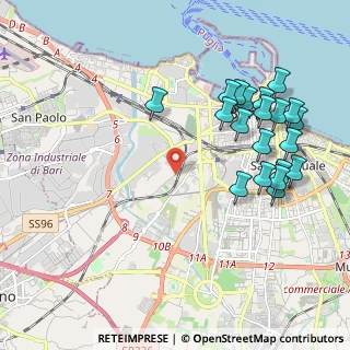 Mappa Strada Vicinale San Giorgio Martire, 70124 Bari BA, Italia (2.4555)