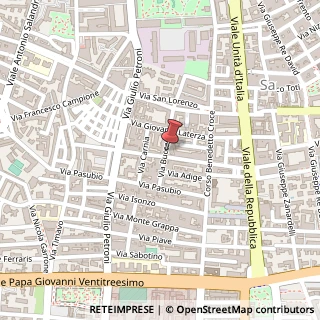 Mappa Via Buccari, 55, 70124 Bari, Bari (Puglia)
