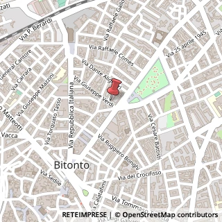 Mappa Via Giuseppe Verdi, 9, 70032 Bitonto, Bari (Puglia)