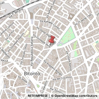 Mappa Via Giuseppe Verdi, 1, 70032 Bitonto, Bari (Puglia)