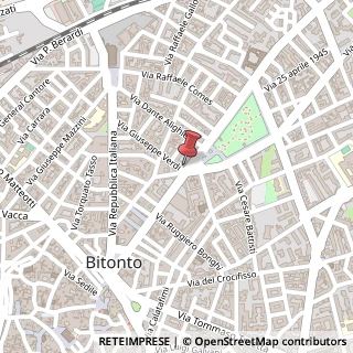 Mappa Via Giuseppe Verdi, 1/A, 70032 Bitonto, Bari (Puglia)