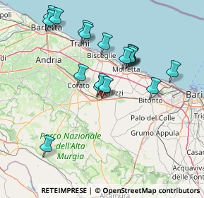 Mappa Via Pietro Ravanas, 70037 Ruvo di Puglia BA, Italia (15.51278)