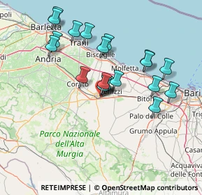 Mappa Via Pietro Ravanas, 70037 Ruvo di Puglia BA, Italia (14.453)