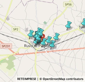 Mappa Via Falcone e Borsellino, 70037 Ruvo di Puglia BA, Italia (1.386)