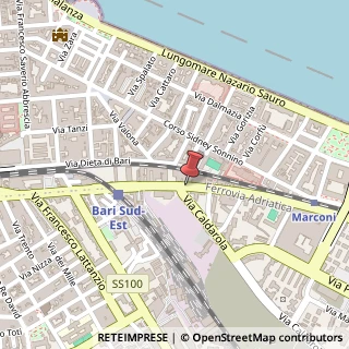Mappa Via Guglielmo Oberdan,  40, 70126 Bari, Bari (Puglia)