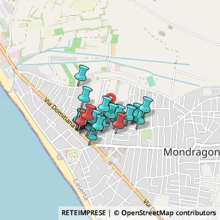 Mappa Via Pescara, 81034 Mondragone CE, Italia (0.30741)