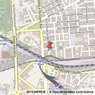 Mappa Via Generale De Bernardis, 75, 70123 Bari, Bari (Puglia)