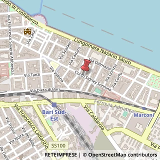 Mappa Corso sonnino sidney 144/d, 70121 Bari, Bari (Puglia)