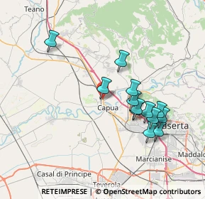 Mappa Presso Casa di Cura Villa Fiorita Via Nazionale Appia Km 199, 81043 Capua CE, Italia (7.40615)
