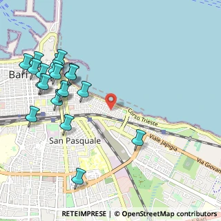 Mappa Via Corfù, 70121 Bari BA, Italia (1.3635)