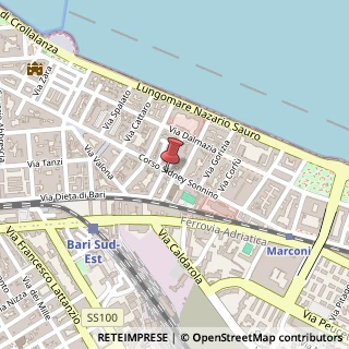 Mappa Corso Sidney Sonnino, 133, 70121 Bari, Bari (Puglia)