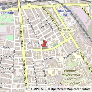 Mappa Via Gaetano Postiglione,  44, 70126 Bari, Bari (Puglia)