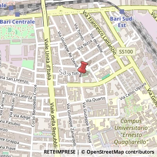 Mappa Via Re David, 177, 70125 Bari, Bari (Puglia)