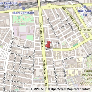 Mappa Piazzale Vittorio Locchi, 11, 70125 Bari, Bari (Puglia)