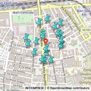 Mappa Via Enrico Toti, 70125 Bari BA, Italia (0.2)