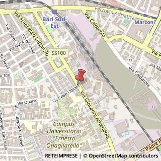 Mappa Via Giovanni Amendola,  149, 70126 Bari, Bari (Puglia)