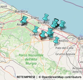 Mappa Via Salvatore Ouasimodo, 70037 Ruvo di Puglia BA, Italia (11.9255)