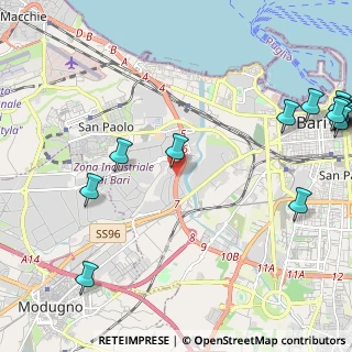 Mappa Viale Tommaso Columbo, 70132 Zona Industriale BA, Italia (3.45786)