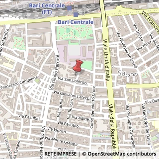 Mappa Via Buccari, 139, 70124 Bari, Bari (Puglia)